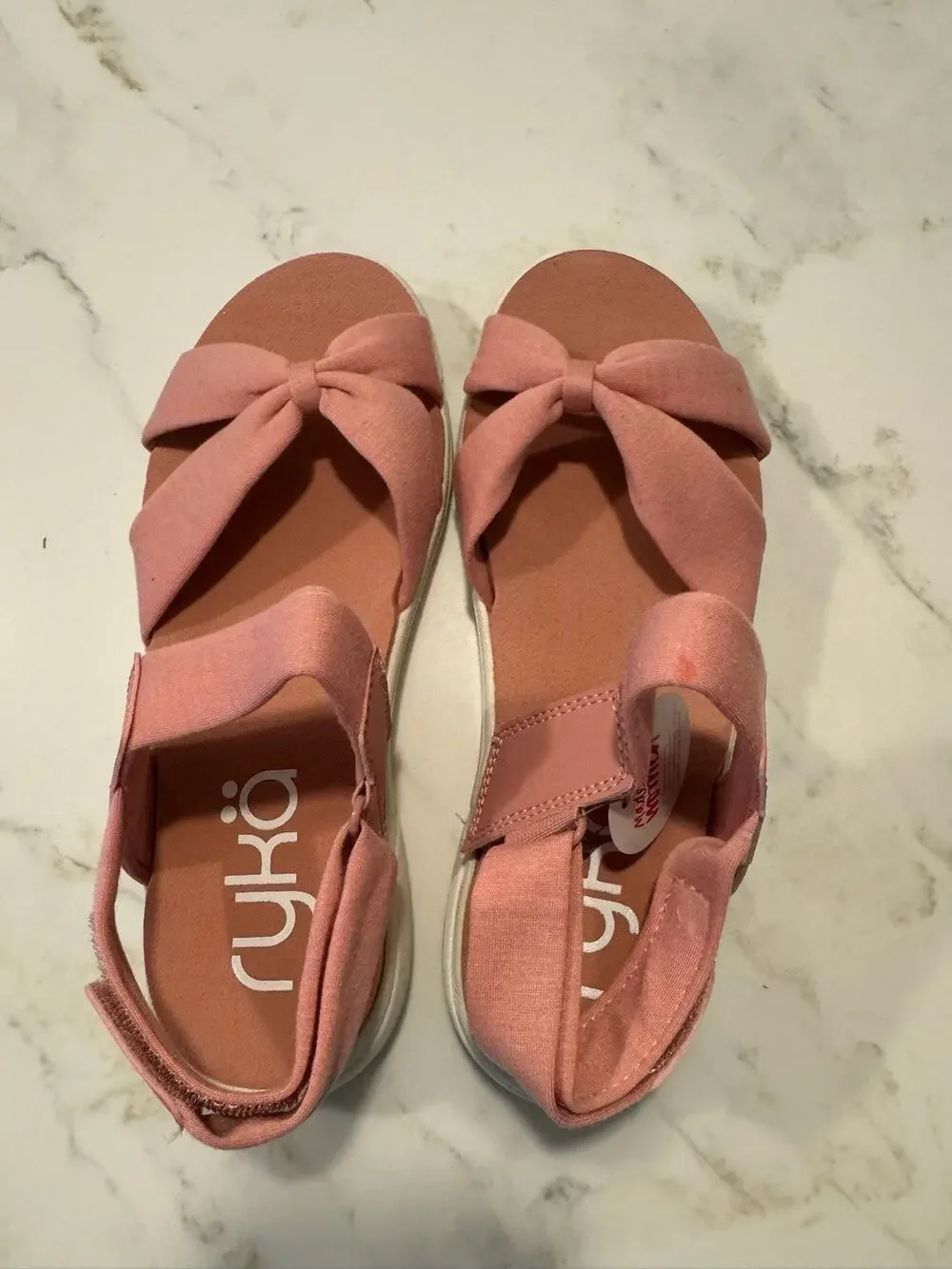 Ryka Sandals In Mallorie-Adjustable Back-Strap Pink Sport Sandals-Size 8 NEW!